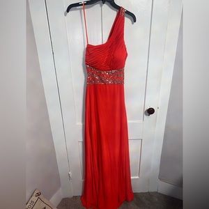 Betsy and Adam coral dress